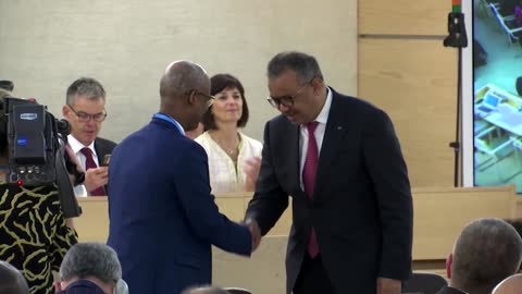 Emotional Tedros re-elected as head of WHO