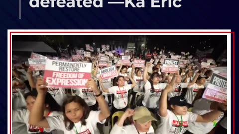 The people united will never be defeated —Ka Eric