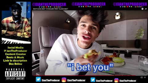 Brent Rivera $25 PLANE SEAT VS $25,000 FIRST CLASS SEAT reaction