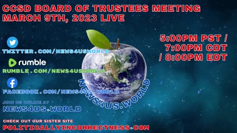 CCSD Board of Trustees Meeting March 9th, 2023 LIVE