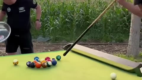 Funny videos playing pool game