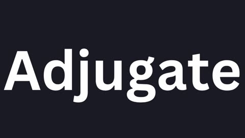 How to Pronounce "Adjugate"