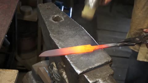 Damascus steel from two tape measures and 100 blades of stationery knives4