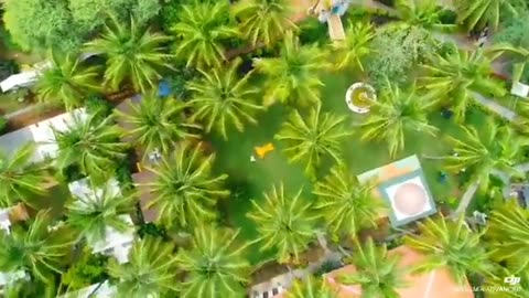 Pre wedding drone shot in elements resort