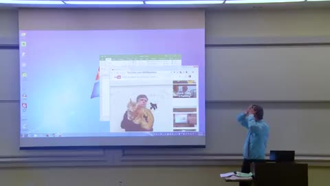 Best Prank - Math Professor Fixes Projector Screen