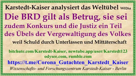 Die BRD ist pleite und die Justiz belügt das Volk - Karstedt-Kaiser W026a