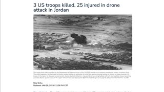 3 US Servicemen Killed By Iran Sponsered Drone Attack 25 injured