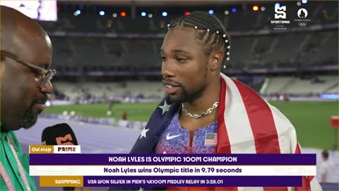 Paris 2024 Noah Lyles reflects on Victory after winning the 100m final sportsmax