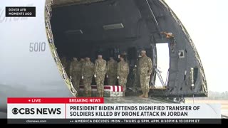Biden attends dignified transfer of 3 U.S. troops killed in drone attack in Jordan