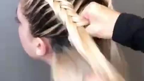 Person Shows Amazing Braiding Skills On Girl's Hair