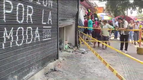 Incendio en el barrio El Poblado de Girón