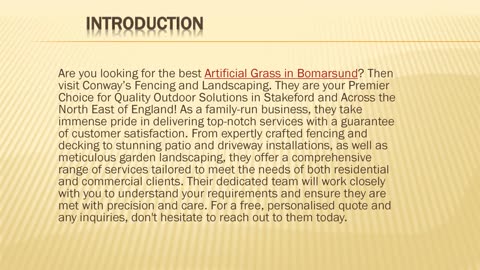 Best Artificial Grass in Bomarsund