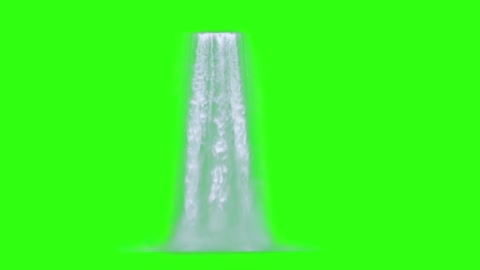 Fluid Waterfall Green Screen Keying Video