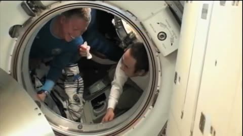 Adieus Bid as Space Station Hatch Closes