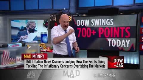 Jim Cramer says either Russia-Ukraine crisis or inflation has to give for stock