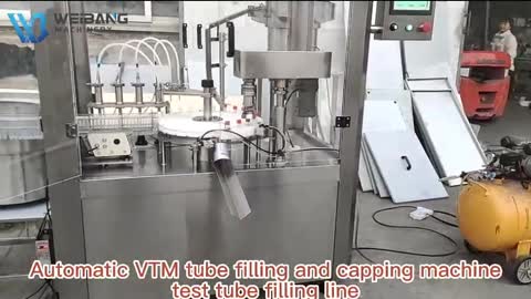 Automatic pharmaceutical test tube test tube filling and capping machine