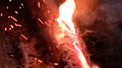 Fire seen | burning flame in winter seen