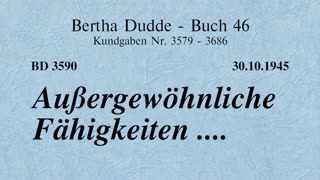 BD 3590 - AUSSERGEWÖHNLICHE FÄHIGKEITEN ....