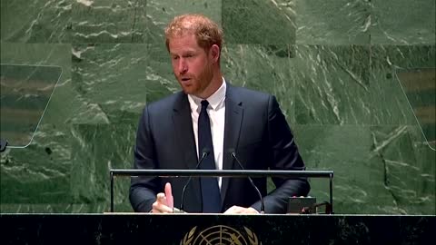'Our world is on fire' -Prince Harry calls for climate action at UN