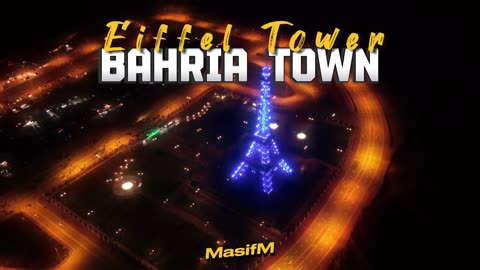 Bahria Town Karachi Eiffel Tower Drone Shorts