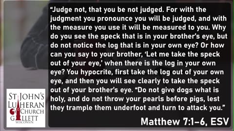 Don't Judge, Discern!