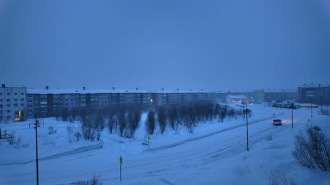 2024.03.30 Log book. Vorkuta. Sherstnev Boulevard. Night