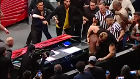 This angle of Lashley putting Lesnar though the table