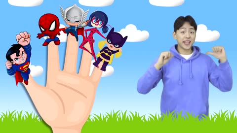 Finger Family Superheros Kids Songs