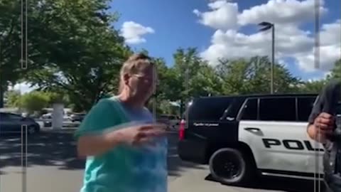 Parking Lot Karen calls COPS because someone "scratched and dented" her car