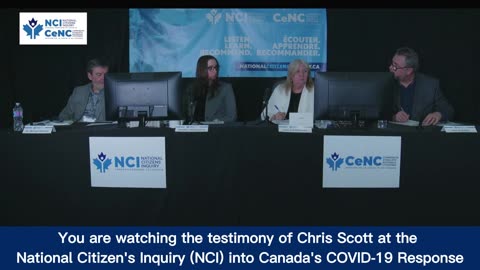 Chris Scott at the National Citizen's Inquiry (NCI) into Canada's COVID-19 Response