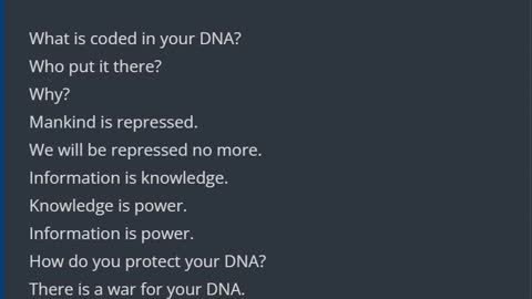 What is coded in your DNA, Who put it there and WHY!