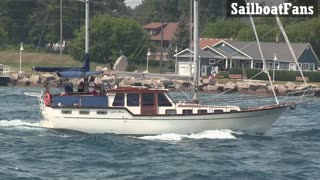 Gentle Breeze Sail Boat Light Cruise Up To Lake Huron