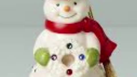 This Lenox 2021 Snowman Gem Ornament