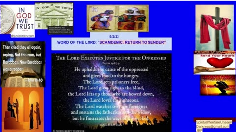 WORD OF THE LORD 9-2-2023, "SCAMDEMIC, RETURN TO SENDER", PRAYER OF REPENTANCE AND GRATITUDE