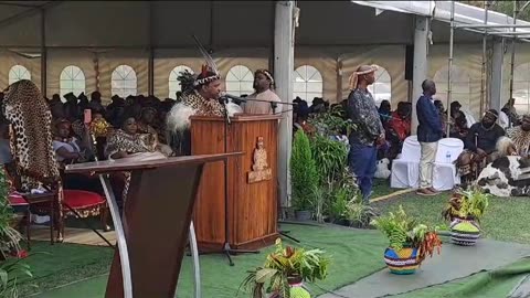 King Misuzulu KaZwelithini speaks at the annual commemoration of the King Shaka's day in KZN