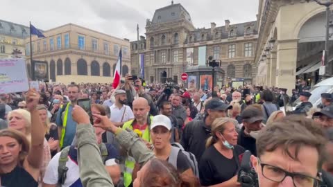 Protests erupted in Paris after France's Constitutional Court upheld Macron's Covid pass