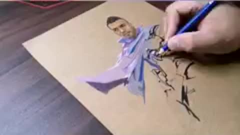 Character Caricature Drawing Using colored Pencil