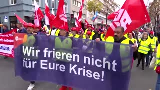 Protesters in Germany demand energy relief