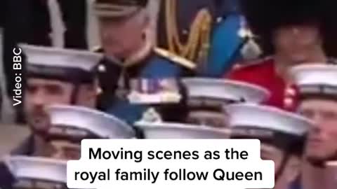 Moving scenes as the royal family follow Queen Elizabeth's coffin