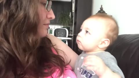 Baby Gets Emotional When Mom Sings Opera!