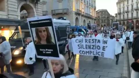 TURIN, ITALY: COVID VACCINE VICTIMS MEMORIAL - NO MEDIA COVERAGE
