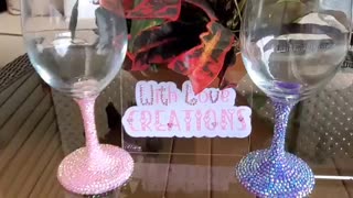 Sip in Style: Custom Wine Glasses Adorned with Sparkling Rhinestones