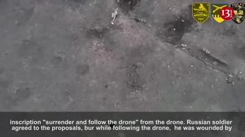 Russian surrenders to Ukraine drone