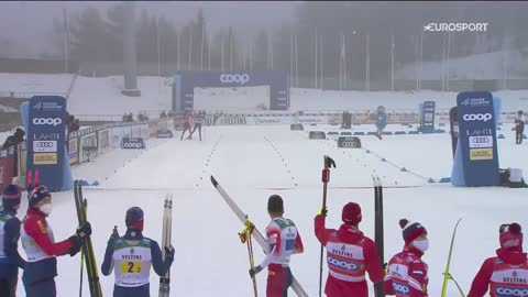 Стычка Большунова с финскими лыжниками после гонки