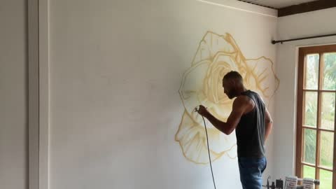 Freehand Airbrush wall mural, part 2