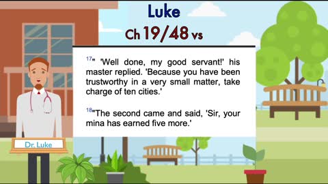 Luke Chapter 19 (Holy Bible, Audio Video Daily Reading, Non-Dramatized Calm Talking Bible with Text)