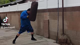 Old School Leather Punching Bag Workout Part 11. Defensive & Punch Cardio Training!