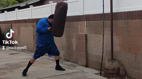 Old School Leather Punching Bag Workout Part 11. Defensive & Punch Cardio Training!