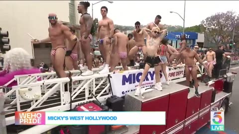 West Hollywood, California just had a parade where men mostly naked were