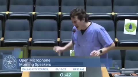 MUST SEE For A Laugh! Man Dressed As Nurse Mocks Vaxx In A Rap Before Dallas City Council